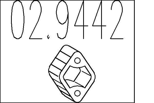 Dystans gumowy, tłumik MTS 02.9442