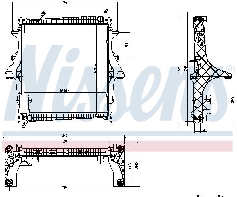 Chłodnica, układ chłodzenia silnika NISSENS 637875