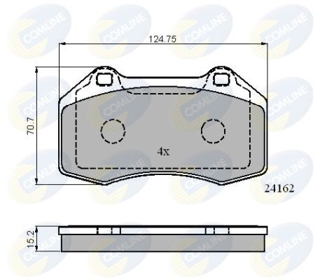 Zestaw klocków hamulcowych, hamulce tarczowe COMLINE CBP01703