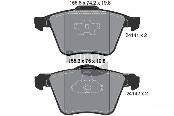 Kit de plaquettes de frein, frein à disque