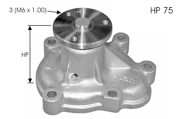 Pompe à eau, refroidissement du moteur