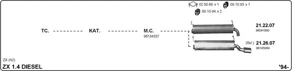 Układ wydechowy IMASAF 514000226