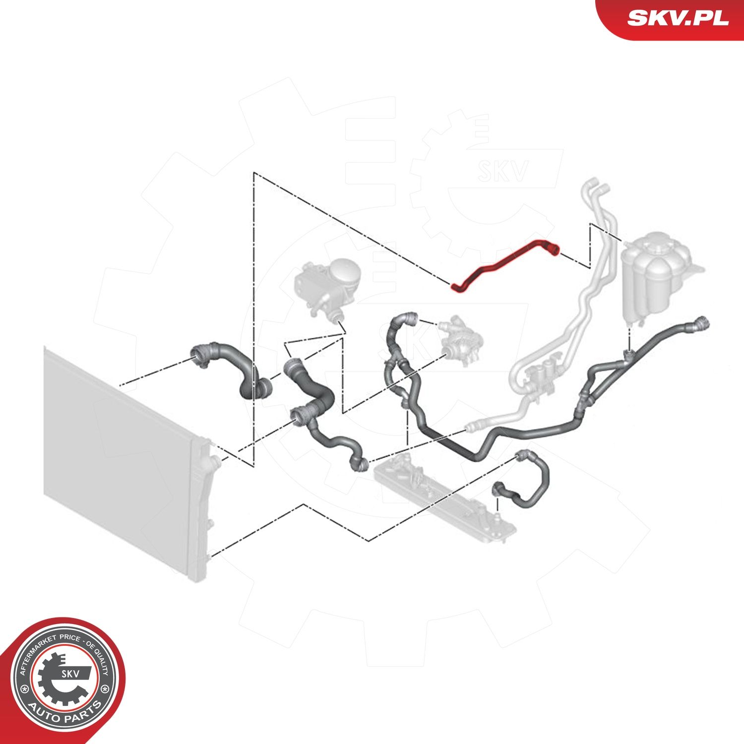 Levně Hadice chladiče ESEN SKV 43SKV631