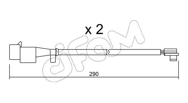 Styk ostrzegawczy, zużycie okładzin hamulcowych CIFAM SU.260K
