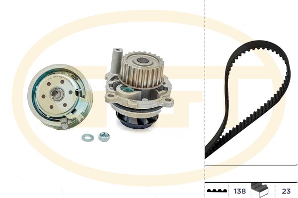 Set pompa apa + curea dintata GGT KPA20050