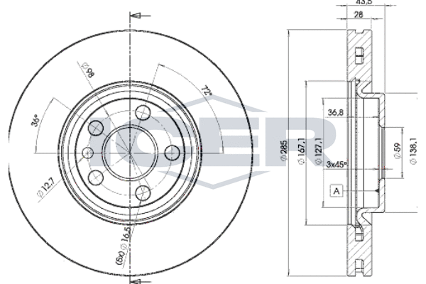 Tarcza hamulcowa ICER 78BD4678-2