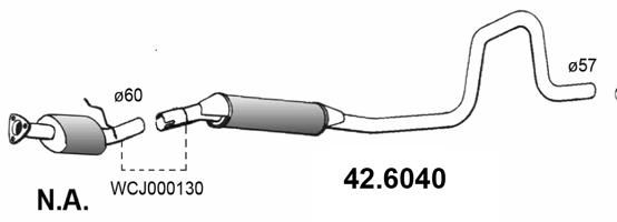 Tłumik środkowy ASSO 42.6040