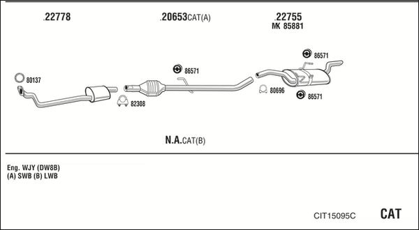 Układ wydechowy WALKER CIT15095C