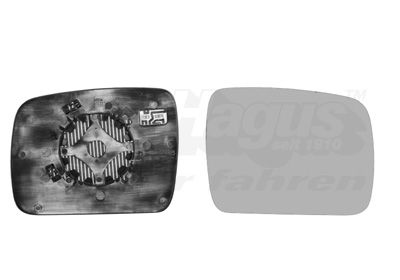 Sklo do zrcátka, vnější zrcátko VAN WEZEL 0250838