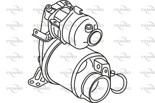 Filtr sadzy / filtr cząstek stałych, układ wydechowy FENNO 04L131669KX