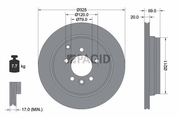 Tarcza hamulcowa PAGID 54476NC