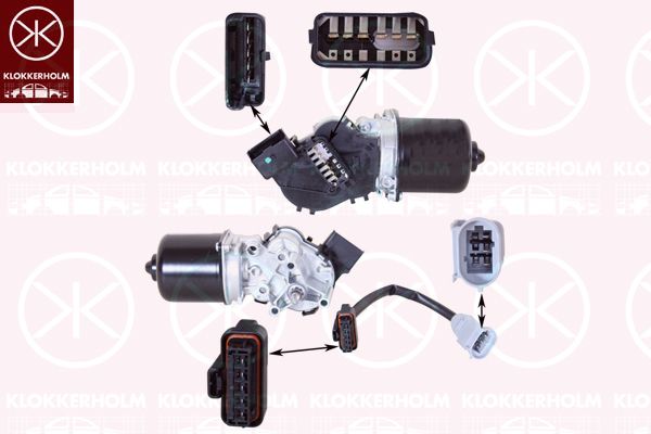 Silnik wycieraczek KLOKKERHOLM 60323270