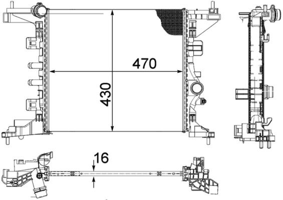 Levně Chladič, chlazení motoru MAHLE CR 1187 000P