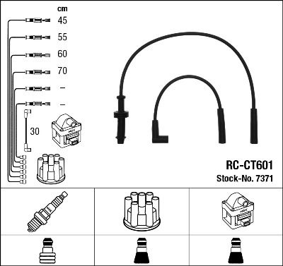 Sada kabelů pro zapalování NGK RC-CT601
