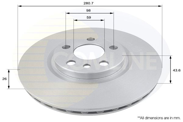 Tarcza hamulcowa COMLINE ADC1522V