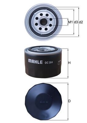 Olejový filter MAHLE OC 384