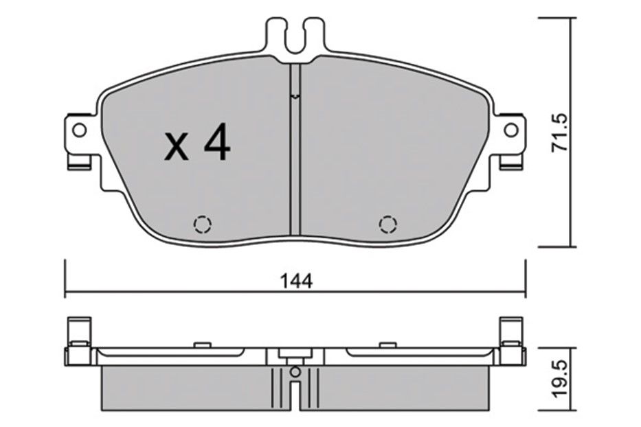 Zestaw klocków hamulcowych, hamulce tarczowe AISIN BPMB-1020