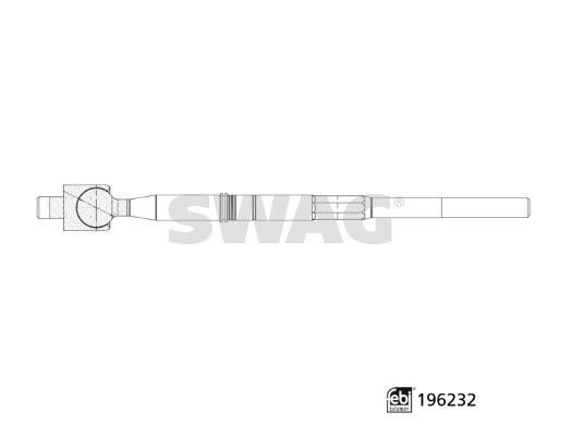 Połączenie osiowe, drążek kierowniczy poprzeczny SWAG 33112069