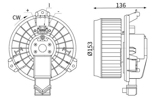 Ventilator, habitaclu MAHLE AB 425 000S
