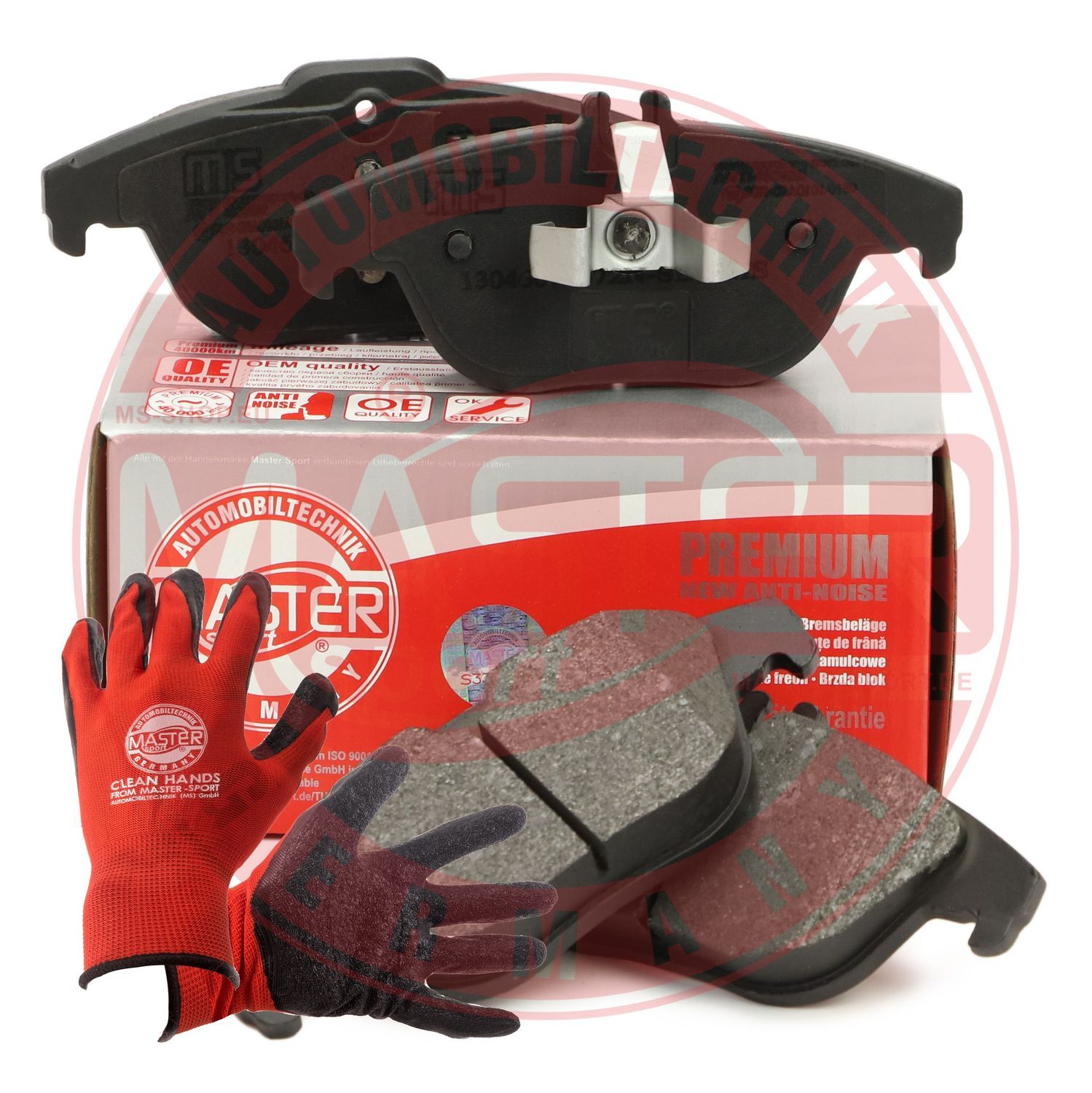 Zestaw klocków hamulcowych, hamulce tarczowe MASTER-SPORT GERMANY 13046072572N-SET-MSP