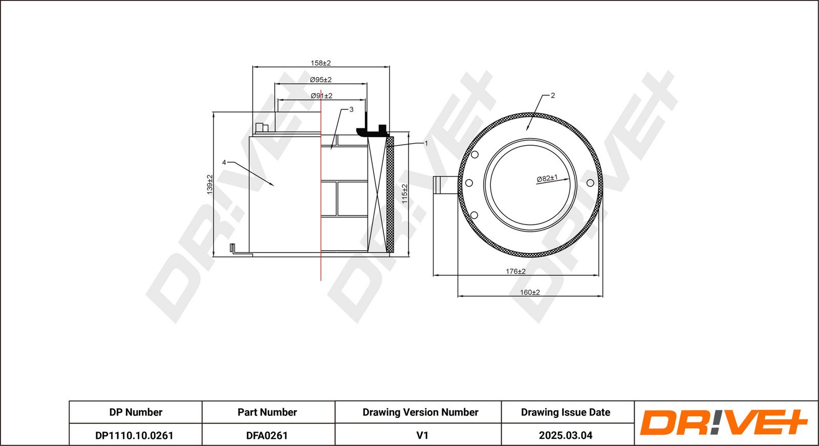 Filtru aer Dr!ve+ DP1110.10.0261