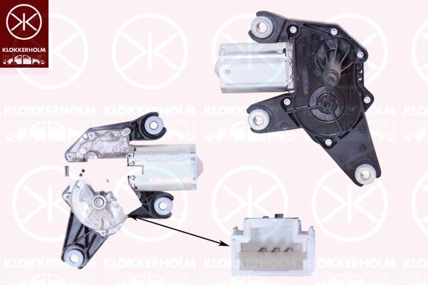 Silnik wycieraczek KLOKKERHOLM 60727170