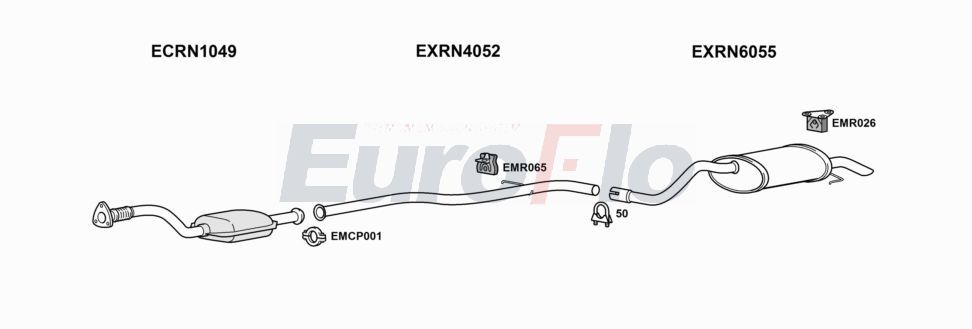 Układ wydechowy EUROFLO RNCLI19D1008B