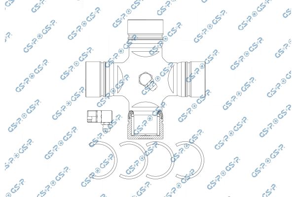 Połączenie, wał wzdłużny GSP UJ900180