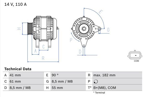 Alternator BOSCH 0 986 080 710