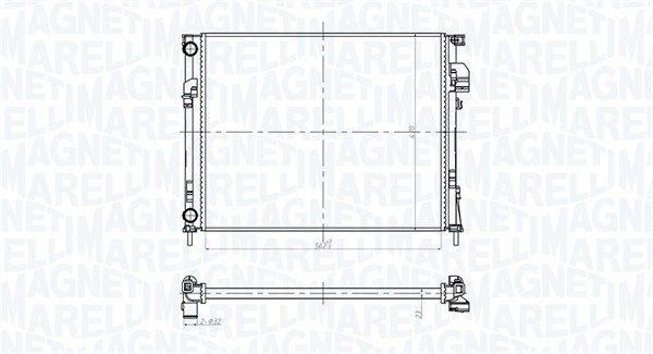 Chłodnica, układ chłodzenia silnika MAGNETI MARELLI 350213181600