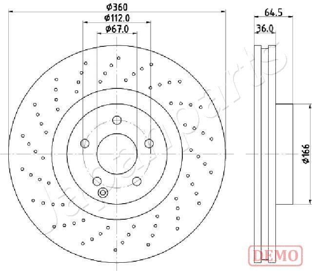 Tarcza hamulcowa JAPANPARTS DI-0527C
