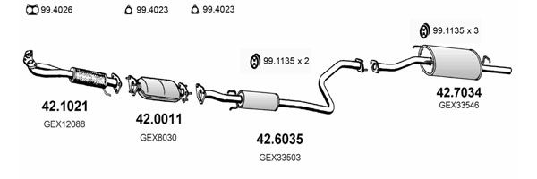 Układ wydechowy ASSO ART2198