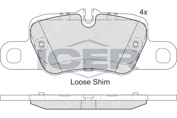 Zestaw klocków hamulcowych, hamulce tarczowe ICER 182207