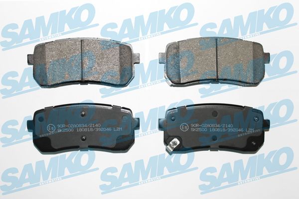 Levně Sada brzdových destiček, kotoučová brzda SAMKO 5SP2046