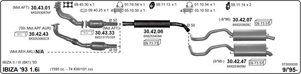 Układ wydechowy IMASAF 573000055