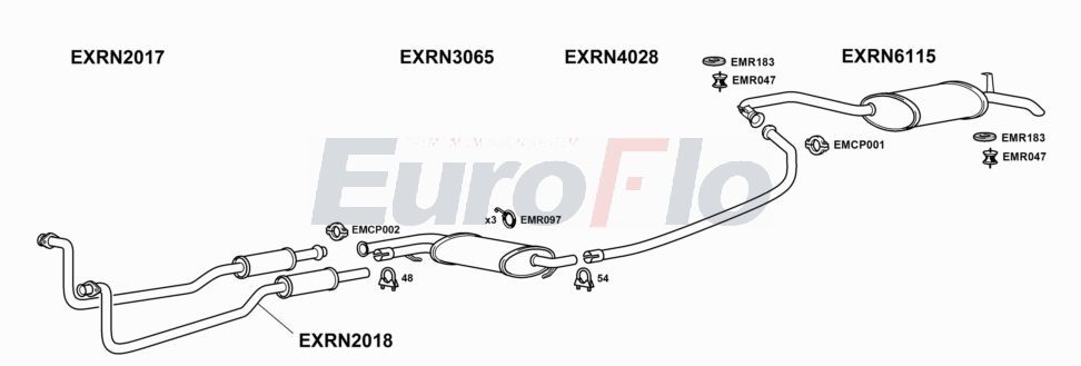 Układ wydechowy EUROFLO RN25271001B