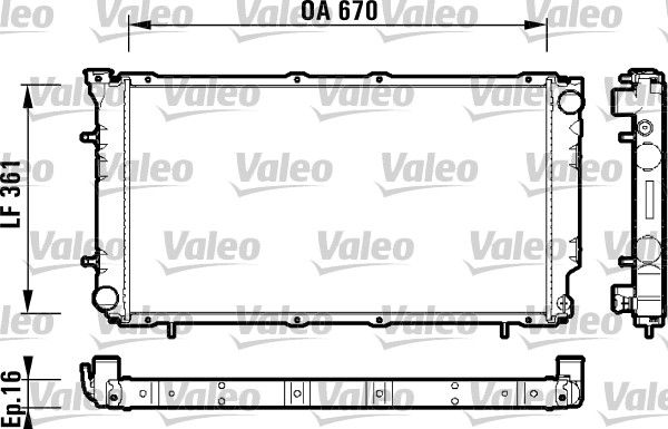 Chłodnica, układ chłodzenia silnika VALEO 734211