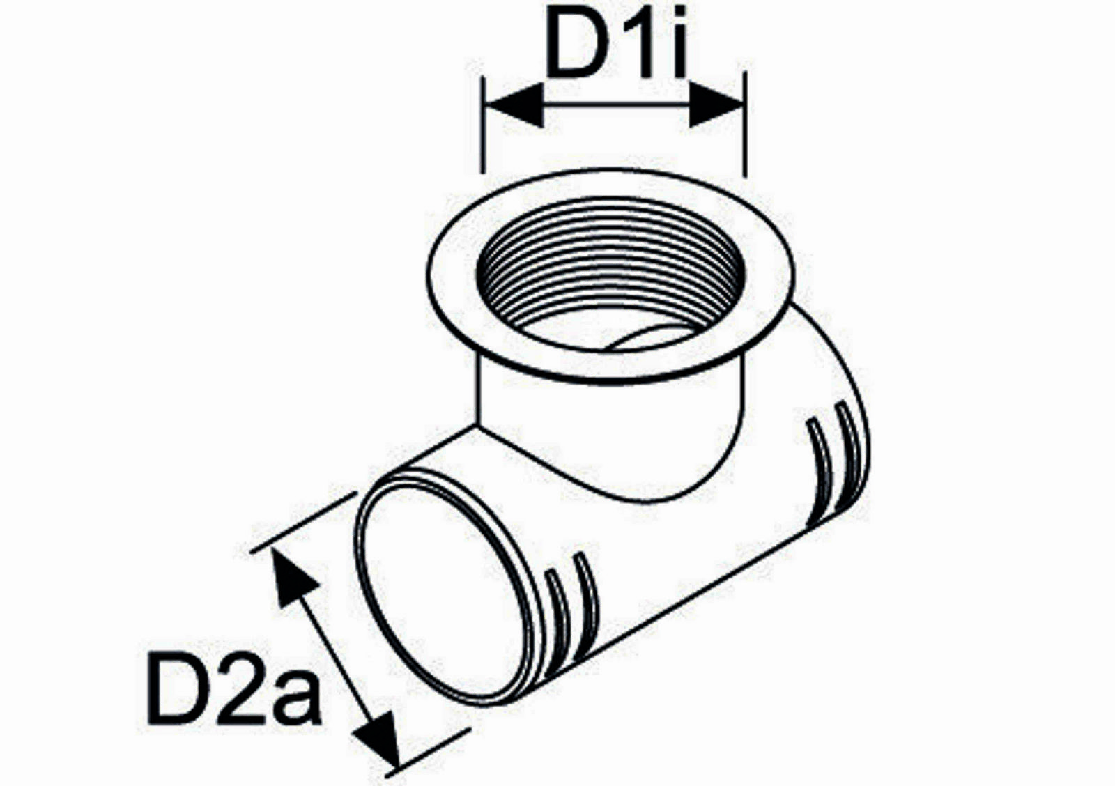 Canal de aer WEBASTO T-piece D90-60-90 with thread for outlet 1320475A