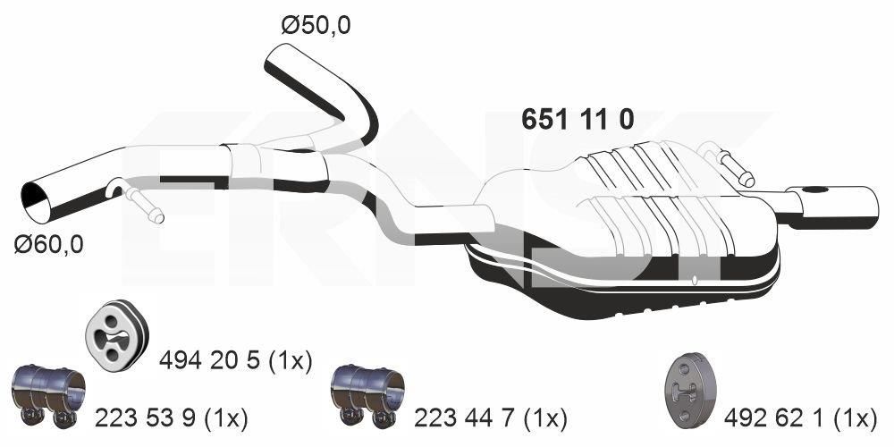 Toba esapament finala ERNST 651110
