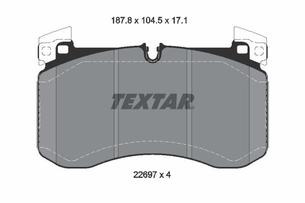 Sada brzdových platničiek kotúčovej brzdy TEXTAR 2269701