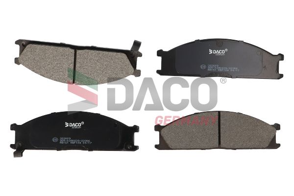 Zestaw klocków hamulcowych, hamulce tarczowe DACO GERMANY 322609