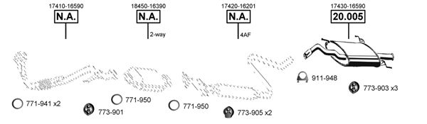 Układ wydechowy ASMET TO200900