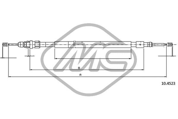 Cięgło, hamulec postojowy METALCAUCHO 80840