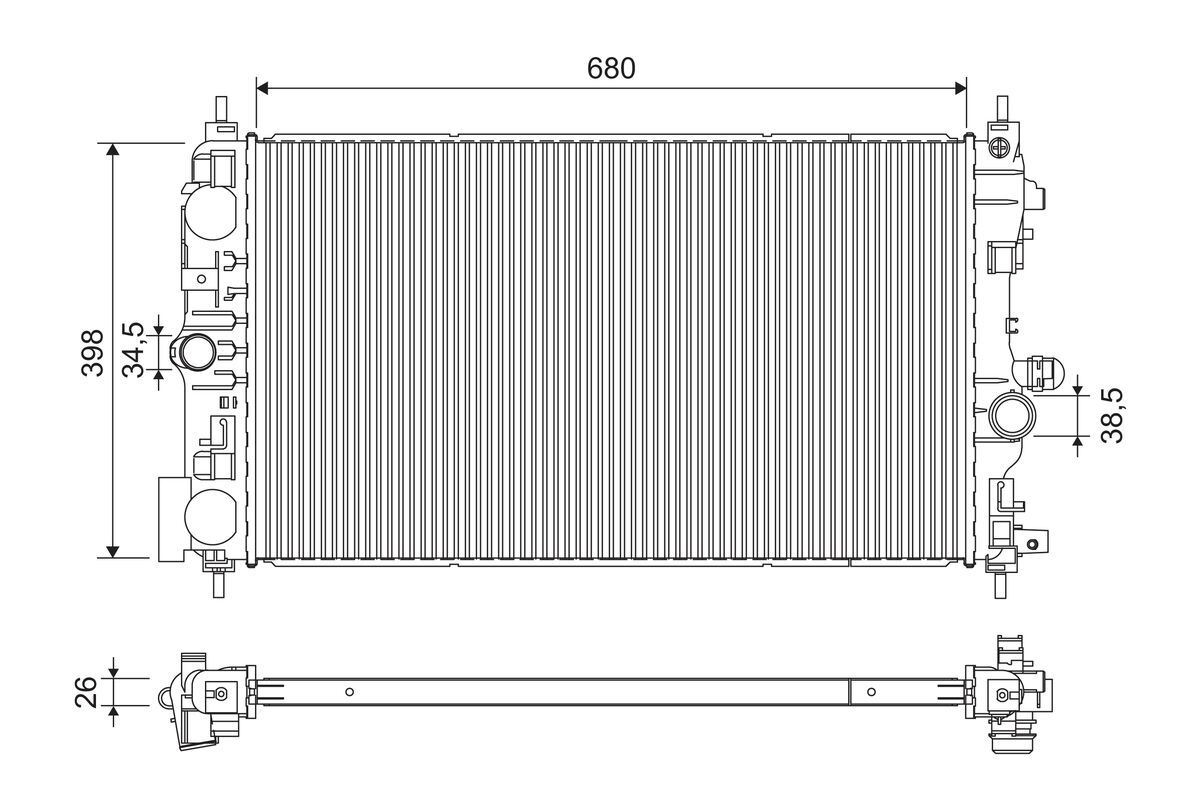 Radiator, racire motor VALEO 701237
