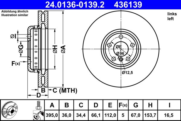 Disc frana ATE 24.0136-0139.2