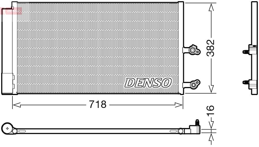 Kondenzátor, klimatizace DENSO DCN33014