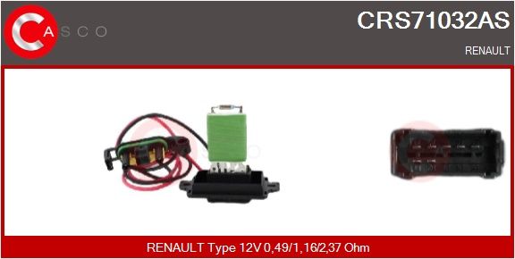 Odpor, vnitřní tlakový ventilátor CASCO CRS71032AS