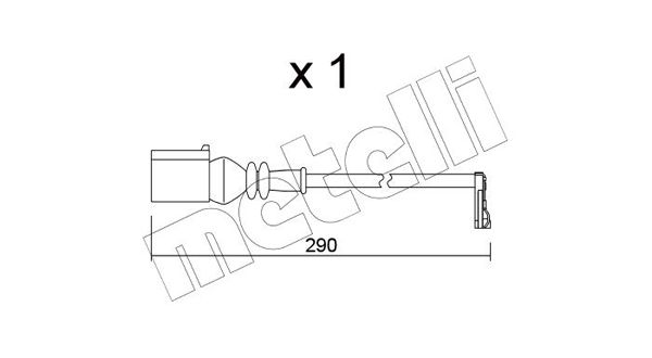 Styk ostrzegawczy, zużycie okładzin hamulcowych METELLI SU.365
