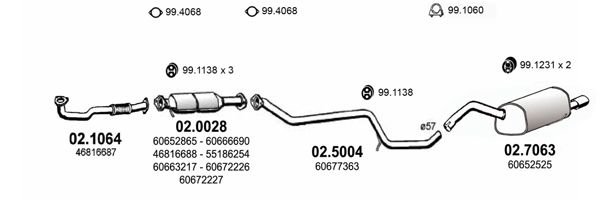 Układ wydechowy ASSO ART0020