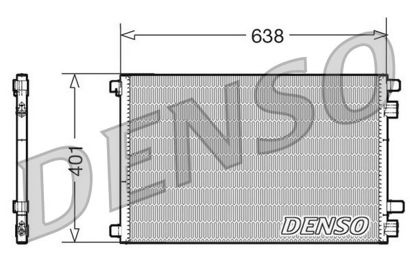 Kondenzátor, klimatizace DENSO DCN23012